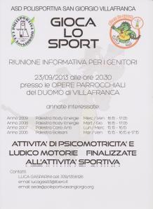 corsi di psicomotricità per bambini di 4 e 5 anni a Villafranca di Verona, presso la Polisportiva San Giorgio
